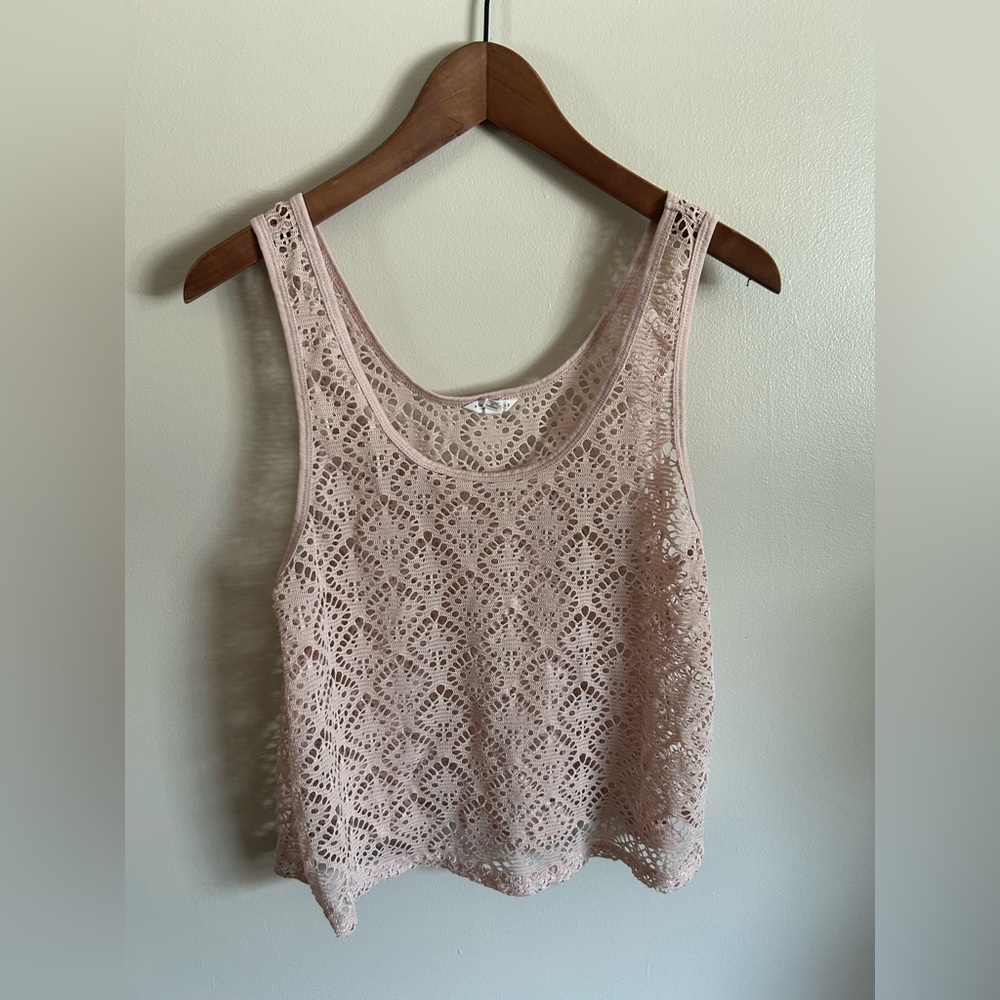 Aeropostale | Stretchy Boho Blush Cut Out Tank Top